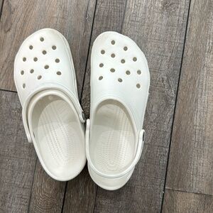 White Crocs Size Men Seven